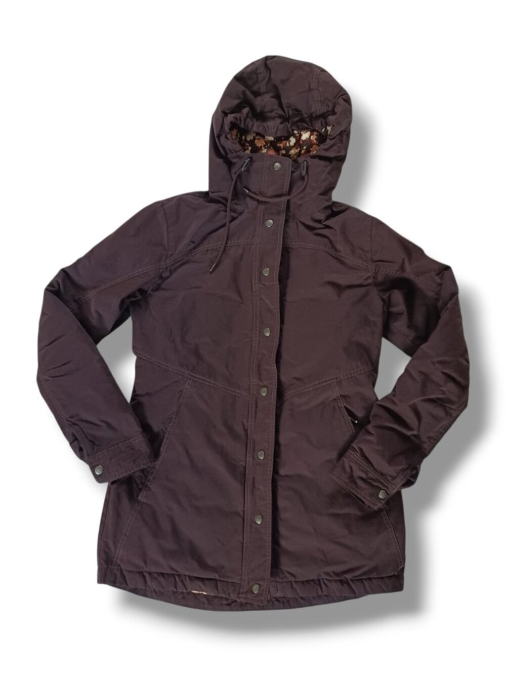 Kuhl Celeste Womens Down Parka Jacket Hooded Brown Coat Size S